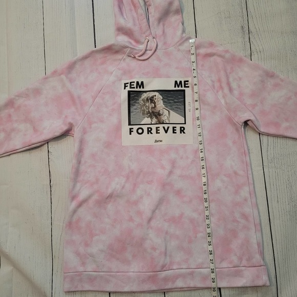 Barbie x Skinny Dip Pink Tie Dye Femme Forever Hoodie -Size:	8 - Picture 5 of 7